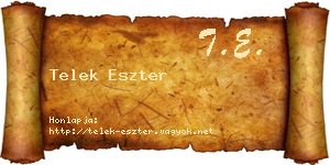 Telek Eszter névjegykártya