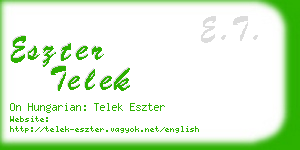 eszter telek business card